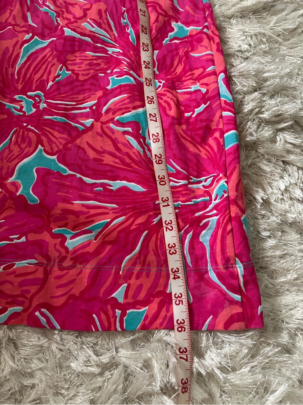 Make offer! Lilly Pulitzer Pink Red Floral Long Sleeve Shift Dress Medium - Picture 7 of 7